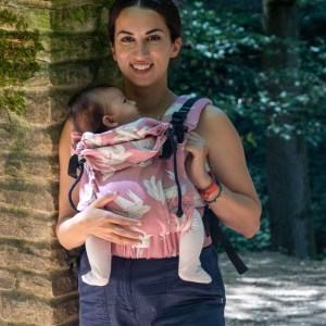 Huggy Softy Baby Size Carrier - Dock Dahlia