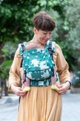 Huggy Softy Baby Size Carrier - Begonvil Jade