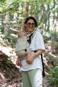 Huggy Softy Baby Size Carrier - Coral Sand